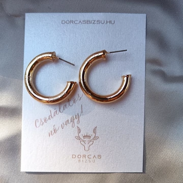 Vastag arany karika fülbevaló