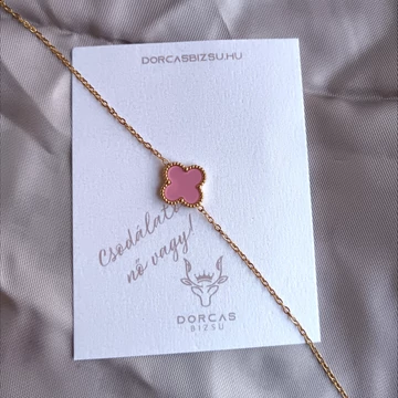 Arany-pink lóhere karkötő