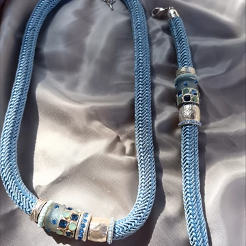 Babakék Kleopátra szett (nyaklánc és karkötő)