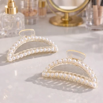 Gyöngyös kerek hajcsat