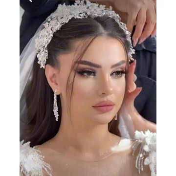 Esküvői, menyasszonyi fejdísz ezüst