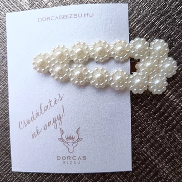 Virágos teklagyöngyös csit-csat