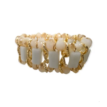 BARACK SZÍNŰ ARANY ÉS FEHÉR MINTÁS KARKÖTŐ