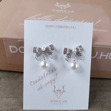 Masnis teklagyöngyös fülbevaló