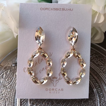 Köves fonat fülbevaló