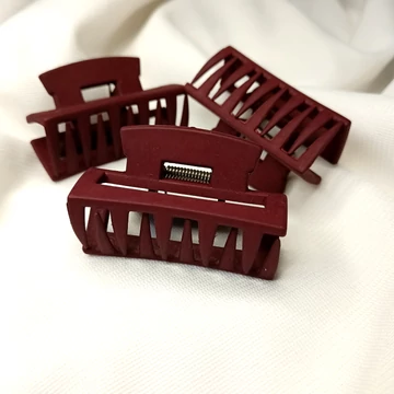 Kaucsuk törhetetlen hajcsat széles közép méret  BARNA