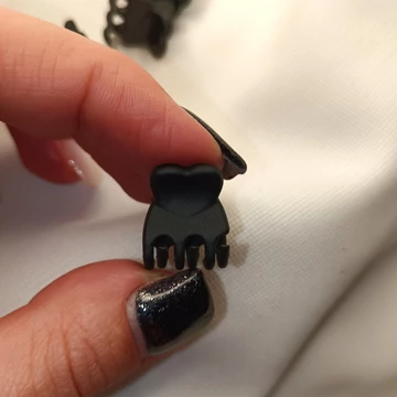 Kaucsuk törhetetlen hajcsat _mini fekete