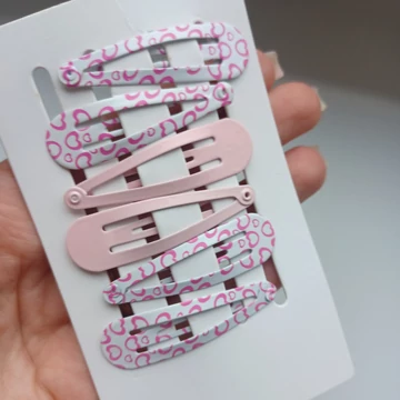 Rózsaszín csit csat szett_ 3 pár csomagban