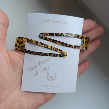 Állatmintás csit csat_NAGY MÉRET_sárga