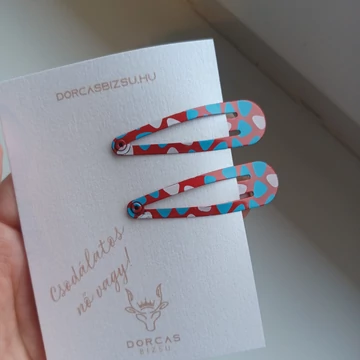 Mintás csit csat_ piros