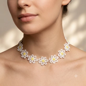Margarétás Női Choker Nyakpánt 