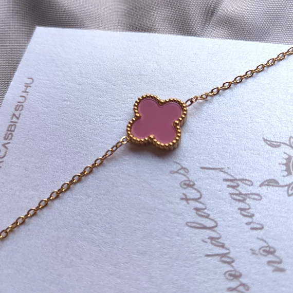 Arany-pink lóhere karkötő