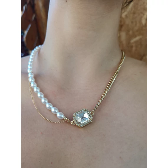 Nemesacél nyaklánc – Dupla soros AMIRA gold