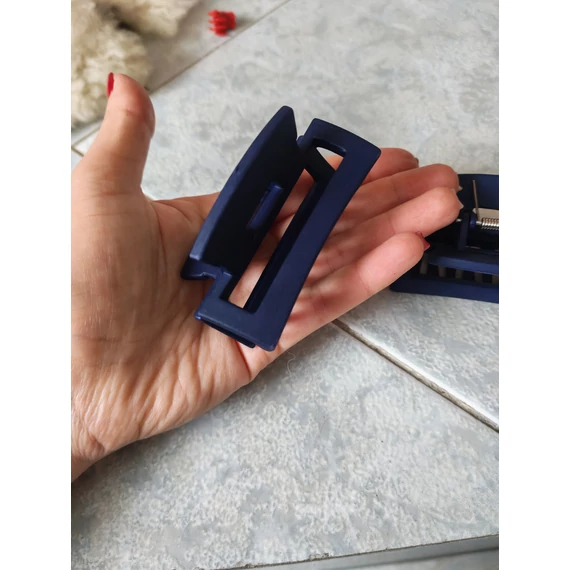 Kaucsuk gumi szögletes nagy hajcsat_KÉK