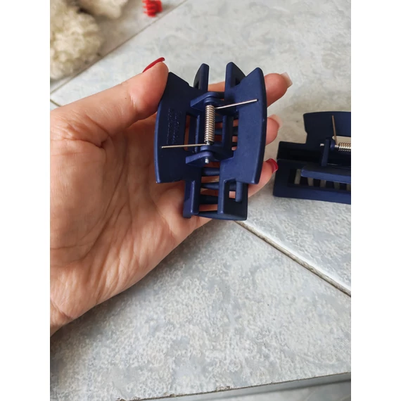 Kaucsuk gumi szögletes nagy hajcsat_KÉK