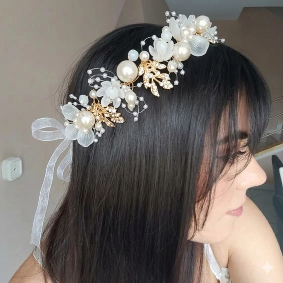 Esküvői, menyasszonyi fejdísz