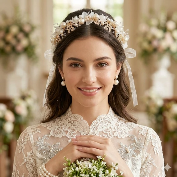 Esküvői, menyasszonyi fejdísz