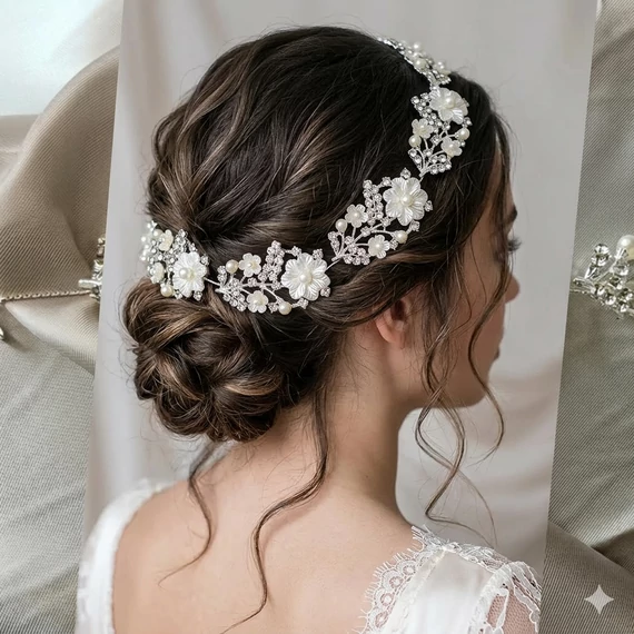 Esküvői, menyasszonyi fejdísz tekla