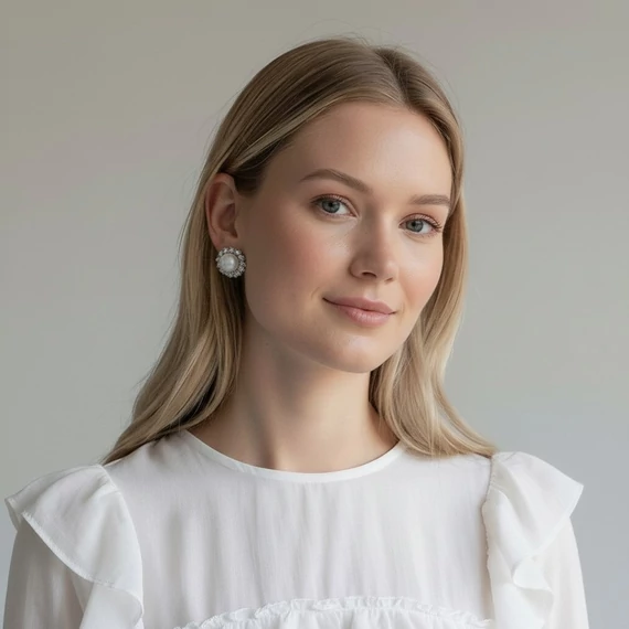 Gyöngyös strasszos klipsz fülbevaló