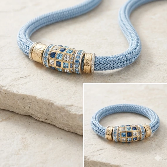 Babakék Kleopátra szett (nyaklánc és karkötő)